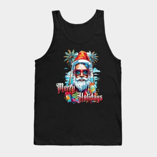 Christmas in Paradise: Merry Holidays with Santa Tank Top